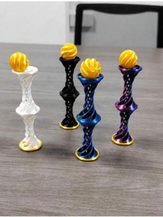 1pc 3D Printed Spiral Fidget Toys, Bounce Balls, Stress Relief Desk Decor, Office Gift