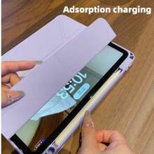 Magnetische afneembare tabletbeschermhoes, geschikt voor iPad 11e generatie (A16), 3+Y-vouw, met penhouder, kristalheldere acryl onderkant, geschikt voor iPad 10e generatie 10,9-inch beschermhoes, geschikt voor iPad Pro 11" (2020/2021/2022), geschikt voor iPad Air 4/5/6/7 (10,9/11 inch), geschikt voor iPad Mini 7/6, 8,3-inch, tablet met multi-hoekondersteuning, intelligente slaapfunctie, geschikt voor iPad beschermhoes