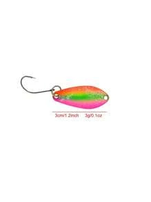 7pcs Spoon Shaped Sequin 3g Trout Single Hook Lures