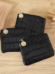 Women Pu Zip Crocodile Fashion Small Lightweight Fashion For Anniversary For Birthday Gift For Gift White-Collar Workers For Male For Female For Women Wallet Mini Wallet Purse Wallet Coin Wallet Wallet
