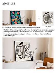 1/3Pcs, Optional Frame, High Quality Print Painting,Modern Style, Butterflies, Bees, Flower Splicing, Combination, Wall Art Poster, Home Decoration, Suitable For Living Room, Sofa, Bed, Hallway, Bedroom, Bathroom, Office, Perfect Art Gift, PVC Rigid Pipe Packaging,Wall Art With Frame - Multicolor - View 12