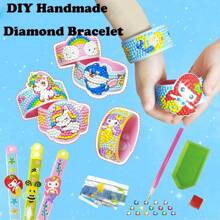 Set de 1/2/4 piezas de Diamond Art de primavera, Pintura de diamantes, Pulsera de dibujo de diamantes, Set de dibujo de piedra principal interesante, Set de manualidades perfecto, Pulsera de dibujo de manualidades de arte de diamantes, Set de pegatinas de mosaico de diamantes D1, Adecuado para suministros de bordado de arte principal de perlas