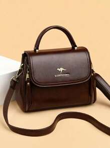 Dedoo Bolso de mujer con tapa abatible de dos capas, bolsos cruzados de lujo casuales, bolsos de mano de alta calidad, bolsos de mensajero de moda