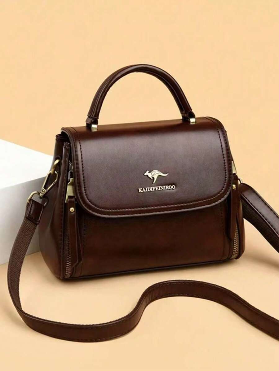 Dedoo Bolso de mujer con tapa abatible de dos capas, bolsos cruzados de lujo casuales, bolsos de mano de alta calidad, bolsos de mensajero de moda