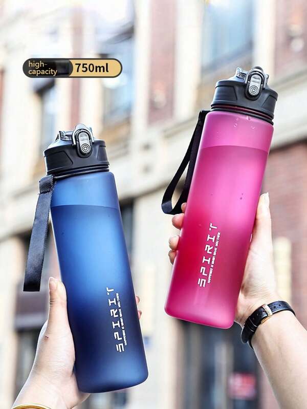 750ml High Quality Outdoor Water Bottle, Large Capacity Plastic Cup For Men & Women, Convenient Sports Water Bottle, Fitness Water Jug