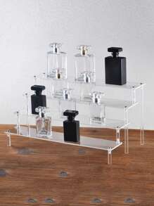 Acrylic Display Stand, 1pc Transparent Acrylic Display Tube Stand Holder For Perfume, Cosmetics, Cupcakes And Desserts, 1/2/3 Tier Shelves (Single Tier Approx. 20cm Width, 2/3 Tier Approx. 30cm Width)