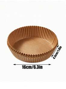 25/50/100/300pcs Circular Air Fryer Paper, Disposable Non-Stick Oil-Proof Pad For Food, Barbecue, Fried Chicken, Home Baking