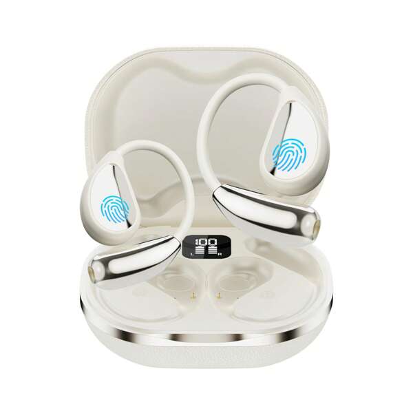 AI OWS Translator Earbuds, Leather Language Translator Earphone 144 Languages ONE Year Free Subscription, 3-In-1 Real-Time Translation Device