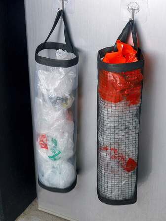 1 件壁挂式塑料袋分配架收纳架，适用于家庭、厨房、夏季海滩派对、食物、露营、收纳、房间装饰、厨房配件