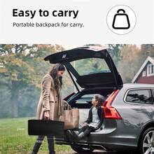 GAINVANE 120 英寸便携式投影仪屏幕带支架，4K 高清全高清 3D 视觉效果，防皱可折叠设计，包含便携包，适用于室内/室外家庭影院电影和演示