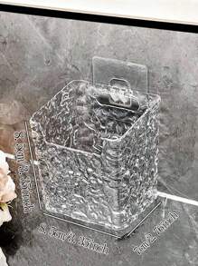 1. Półka ścienna, montaż bez wiercenia, odpowiednia do przechowywania w łazience, nadaje się do przechowywania grzebieni, szczoteczek do zębów, pasty do zębów i artykułów łazienkowych, akcesoriów łazienkowych, ozdób świątecznych