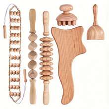 SilvaLex 木制按摩工具，全身按摩器，手部按摩器，腿部按摩器，肩部按摩器，颈部按摩器，面部按摩器，背部按摩器，腰部按摩器，全身肌肉按摩器，针对不同身体部位的多功能按摩，身体放松工具，适合家庭使用，可作为礼物送给家人、朋友、同学、女朋友