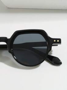 1 buc ochelari de soare retro pentru bărbați, cu ramă rotundă mică, stil Street Shooting, de înaltă calitate, potriviți pentru uz zilnic și decor
