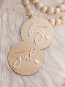 2 Stücke "IT'S A Boy" "IT'S A Girl" 3D Holzbuchstaben Wörter, Neugeborenen Fotografie Requisiten, Holzschild für Babyparty Junge und Mädchen, Geschenk zu Ostern für Mädchen/Jungen