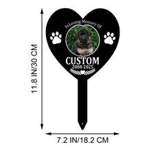 1pc Customized Pet Photo Memorial Metal Grave Marker - Personalized Plaque With Name & Date, Heart Shaped Design, Durable Outdoor Lawn Art, Suitable For Dogs, Cats, Pet Loss Condolence Gift, Memorial Keepsake