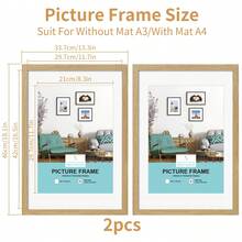 قطعتان إطار خشبي اصطناعي مع لوحة، 30*40سم/A3/A4 إطار صورة خشبي عتيق، كلاسيكي أسود، خشب باهت اللون، بني متروك، خشب مركب عالي الجودة للمعيشة، المكتب، المعرض للتعليق، عرض الفن والتصوير الكبير، إطارات الشهادة A4، حامل مكتبي، هدية فاخرة، ديكور المنزل، أسود، لون الخشب، خشب متلف، رمادي، بني