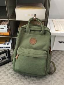 灯芯绒/灯芯绒小号学生背包，轻便，适合男孩和女孩，休闲高中/大学 14 英寸笔记本电脑旅行包