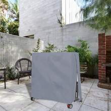 Funda para mesa de ping pong con cremallera, resistente y con bolsa de almacenamiento, tela Oxford 210D (165 x 70 x 185 cm, gris)