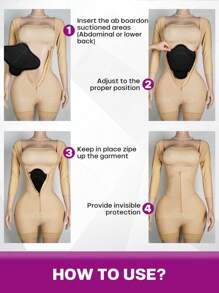 larrycard 1pc Flattening Abdominal Lumbar Lipo Foam Back Support Belly Binder Ab Board Fajas