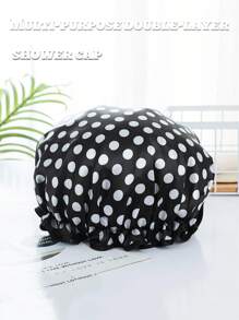 Bonnets de douche imperméables à double couche, bonnets de douche pour les femmes pour le bain, le shampooing et le maquillage. Bonnets de bain de haute qualité réutilisables et portables pour les voyages