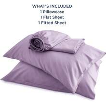 Bedsure Queen Sheet Set, Cooling Sheets For Queen Size Bed Set, Rayon Derived From Bamboo, Breathable & Soft Deep Pocket Up To 16 Inches, Hotel Luxury Silky Bedding, Bedsheet & Pillowcases, Dark Grey - 13 - 紫丁香 - 查看 6