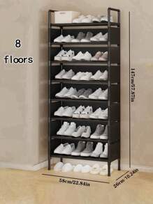 1pc Easy Assembling Dust-Proof Shoe Rack, Storage Rack, Space-Saving, Sturdy, Fashionable, Easy Disassembly, Portable, Suitable For Living Room, Bedroom, Entryway, Office, Home, Multi-Tier Storage, Holiday Gift, Christmas Gift, Children's Gift