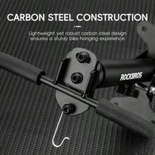 ROCKBROS Double Hook Folding Wall Mounted Bicycle Storage Rack Bicycle Hanger Holder Fitting Screws Foldable And Adjustable Bicycle Rack 360°Bicycle Hanger With Helmet Hook MTB Road Bike - Black - View 7