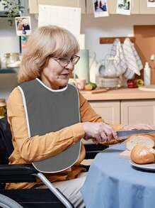 1pc Anti-Stain Multi-Purpose Elderly Drool Bib, Dining Apron For The Disabled, Adult Nursing Scarf Bib