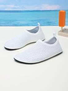 1 Pair Kids' Breathable Striped Multi-Purpose Water, Hiking, All-Season Shoes - White - View 6