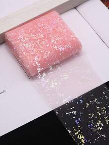 Shimmery Tulle Ribbon - 2.4 Inches/6.1cm Width, 5 Yards/4.57m Roll, Suitable For DIY Ballet Tutus, Wedding Decorations, Bow Headbands, And Tulle Netting - Multicolor - View 16