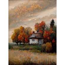 1pc Wall Arts Posters Optional Frame Nordic Autumn Farmhouse Landscape Poster Prints For Living Room Home Decor Abstract Rustic Scenery Canvas Painting Wall Art Vintage - Multicolor - View 96
