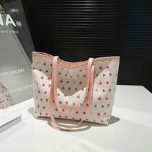 Cute & Elegant Printed One Shoulder Tote Bag, Fashionable Large Capacity Reusable Shopping Bag, Unique Design - Multicolor - View 12