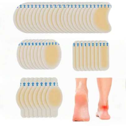 10/20 pièces Ruban pour ampoule, pansement à base d'hydrogel invisible pour ampoule, tampon pour ampoule, protection anti-abrasion des talons et essentiels de protection de la peau pour le camping, la course, la marche, l'escalade en montagne et les voyages