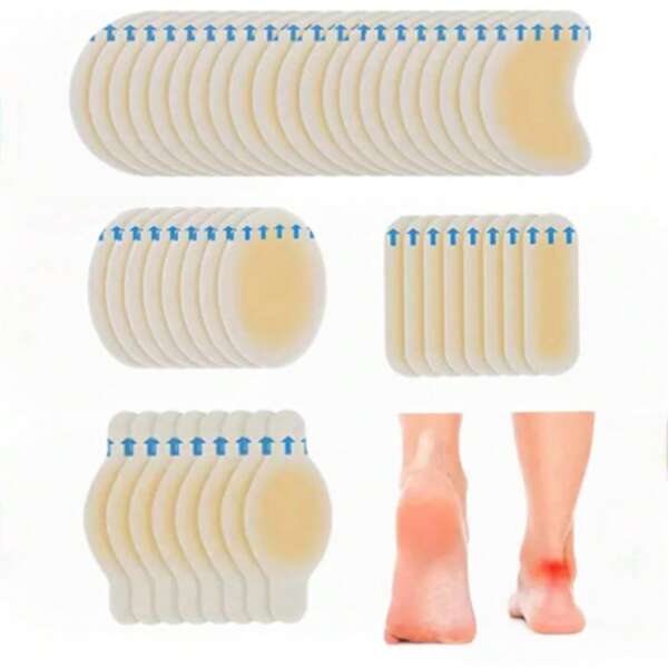 10/20PCS Blister Tape, Invisible Hydrogel Blister Bandage, Blister Pad, Heel Anti-Abrasion And Skin Protection Essential For Camping, Running, Walking, Mountain Climbing And Travel