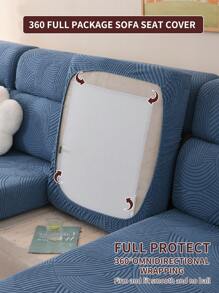 1 pieza Funda elástica para sofá, funda de cojín de tela reforzada con cobertura completa antideslizante, funda universal para sofá de 4 estaciones, decoración de habitación, cubierta protectora apta para mascotas, lavable a máquina, se ajusta a sofás en forma de L y de 1/2/3/4 plazas