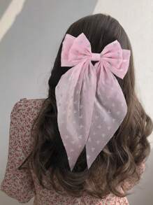 1 pieza/4 piezas Pinzas para el cabello de mujer minimalistas y elegantes con estampado de lazo de satén colorido, pinzas para el cabello con lazo de cinta adecuadas para uso diario, accesorios lindos