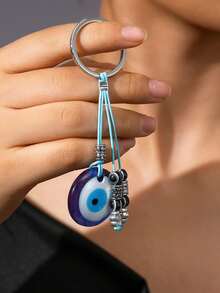 1 pieza Llavero de estilo vaquero occidental retro, llavero con colgante de borla, turquesa, cruz, hoja, herradura, llavero de cuentas de turquesa y borla, regalo de estilo occidental, llavero de cruz, decoración de borla, vaquera hippie occidental, llavero de coche, llavero de cruz, accesorio de bolsa, regalos para uso diario, hombres y mujeres, accesorios de coche/bolsa, mochila, recuerdo, regalo