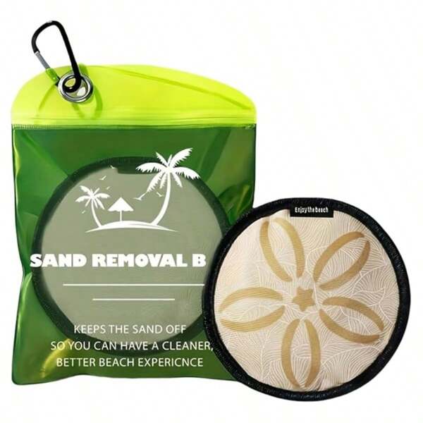 1 pièce Sac pour retirer le sable de plage, équipement efficace pour retirer le sable pour la plage et l'extérieur, sac naturel de retrait du sable convenant pour les peaux sensibles, réutilisable et en cadeau
