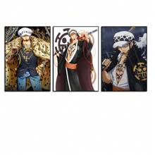 ONE PIECE Set Of 1/3/6 Pcs Anime One Piece TRAFALGAR LAW Poster Funky Canvas Wall Art Posters & Prints For Dorm Bedroom Living Room Decor ( Unframed)