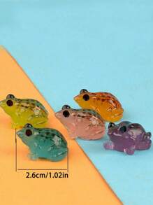 5pcs/10pcs/2pcs/Set Resin 3D Polychrome Frog Garden Decor, DIY Miniature Landscape Accessories, Desktop Decoration, Scene Decoration, Holiday Decoration,Horticultural Ornaments, Room Decoration, Home Decoration, Office Decoration, Theme Party Decoration, Flower Pot Decoration And Gifts,Aquarium Fish Tank Decoration Animals