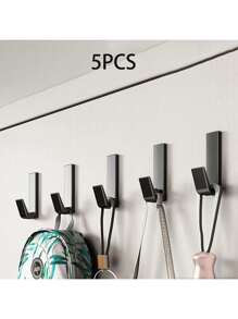 1pc Aluminum Alloy No-Drill Wall Mount Sturdy Hanger Hook, Entryway & Kitchen & Bathroom Storage Hooks,Bathroom Shelf,Hangers Hooks Hanger,Wall Pictures,White Hook,Black,Sticky Wall Hooks,Purse Hanger Wall,Wall Hangings,Picture Frame Hooks,Wall Picture Frame,Wall Hooks Self Adhesive,Hooks,Hook,Wall Hooks,Bathroom,Towel Holder,Hooks,Wall Hooks,Hooks,Wall Hook,Door Hanger