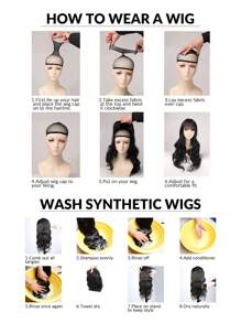 1-Piece Synthetic Heat Resistant Curly Hair With Bangs Wig Color 24 Inch Woven Daily Natural Realistic Wig