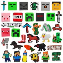 Microsoft 30/34 PIEZAS Encantos oficialmente con licencia de Minecraft para zapatos, encantos lindos de Creeper, joyería para zapatos de Steve, regalos de cumpleaños, accesorios de moda para mujeres, inspiración de encantos para zapatos, regalos de , regalos para amantes de la música, amantes de la escuela