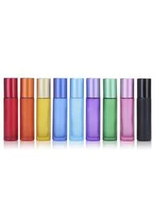 5 szt. 10 ml matowe szklane butelki z kulką - wymienne fiolki na olejki eteryczne, pojemniki na próbki perfum, kosmetyki podróżne | Bezzapachowy, trwały materiał szklany (puste butelki)