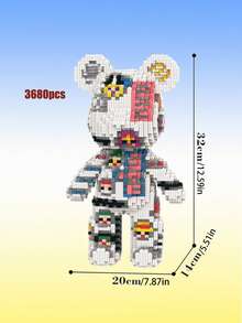 Christmas Decoration 7220pcs 16.9in/43cm DIY Assembled Large Building Blocks Toy, Half Cutaway Mechanical Bear Puzzle For Adults, Creative Home Decor, Stress Relief Toy, Valentine's Day, Birthday, Christmas, New Year Gift For Him & Her Room Decoration - Multicolor - View 20