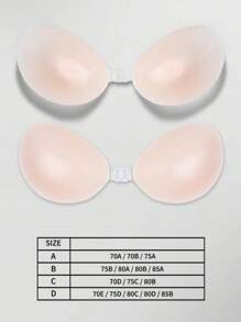 1pc Bridal Invisible Silicone Breast Petals, 3D Lift & Push-Up, Suitable For Sensitive Skin, Backless Strapless Bra For Wedding Dress, Long-Lasting Adhesive Up To 72 Hours