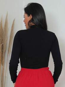 Plus Size Blouses - 黑色 - 查看 2