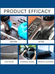 1 Pc/2 Pcs/4 Pieces Car Cleaning Gel Interior Cleaning Soft Adhesive Car Gap Air Vent Cleaning Mud Keyboard Cleaning Glue Interior Cleaning Brush