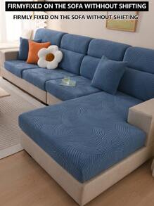 1 pieza Funda elástica para sofá, funda de cojín de tela reforzada con cobertura completa antideslizante, funda universal para sofá de 4 estaciones, decoración de habitación, cubierta protectora apta para mascotas, lavable a máquina, se ajusta a sofás en forma de L y de 1/2/3/4 plazas