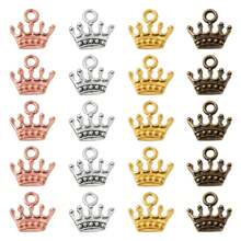 20pcs Zinc Alloy Charms Lead Free & Cadmium Free Crown Shape Crown DIY Jewelry Accessory